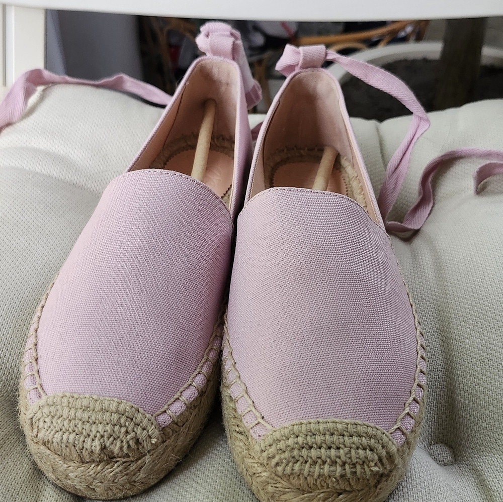 Brand New J. Crew Canvas Espadrille Flats in Icy Orchid Pink 6.5